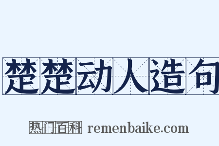 楚楚动人造句是什么意思的图片